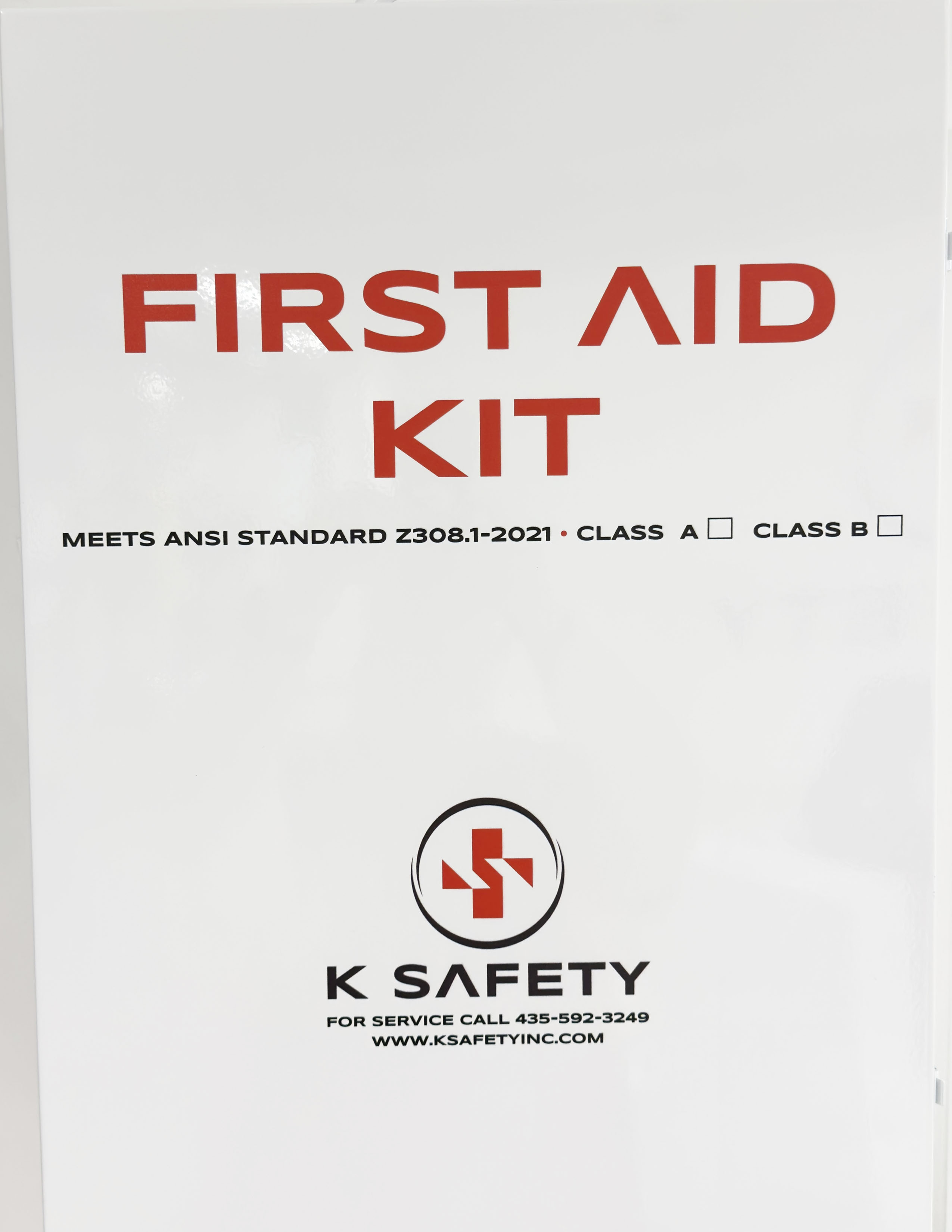 0172 B 4 Shelf Class B First Aid Cabinet ANSI Z308.1-2021