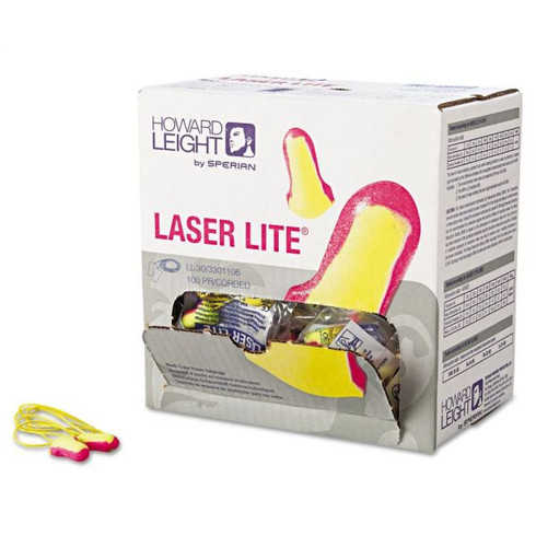 ll-30 Laser Lite® Disposable Earplug, Foam, Magenta/Yellow, Corded