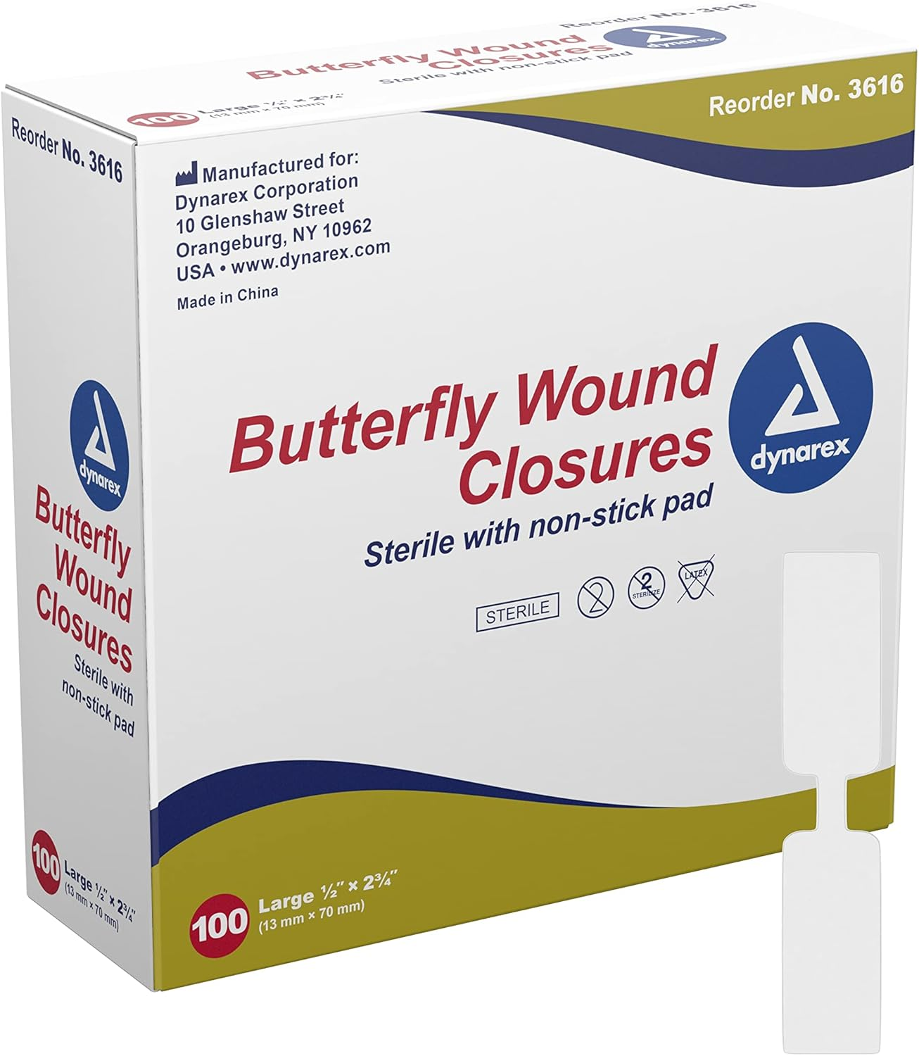 0703 Large Butterfly Closures 1/2" x 2 3/4"  100 bx