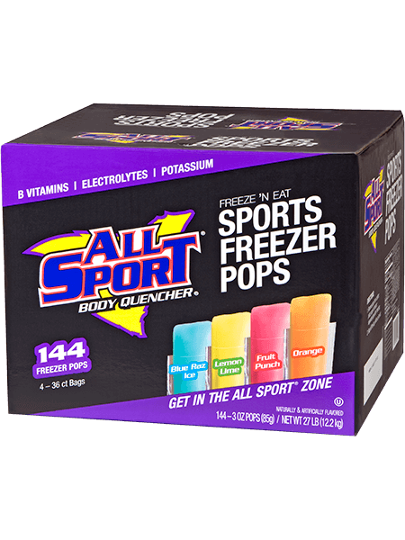 10121804Cs All Sport Reg. Freezer Pops, Giant Sized 3oz, 144 CT