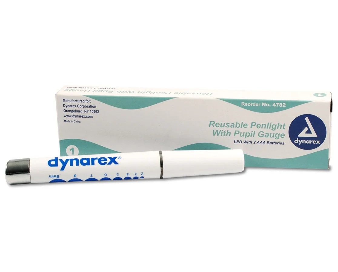 9626 High-intensity LED penlight W/ Pupil Gauge