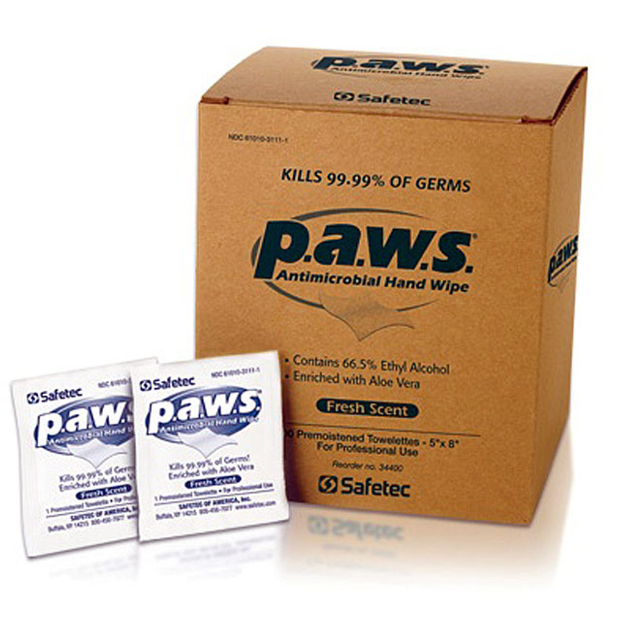 0691 P.A.W.S. Antimicrobial Wipes 100/Box