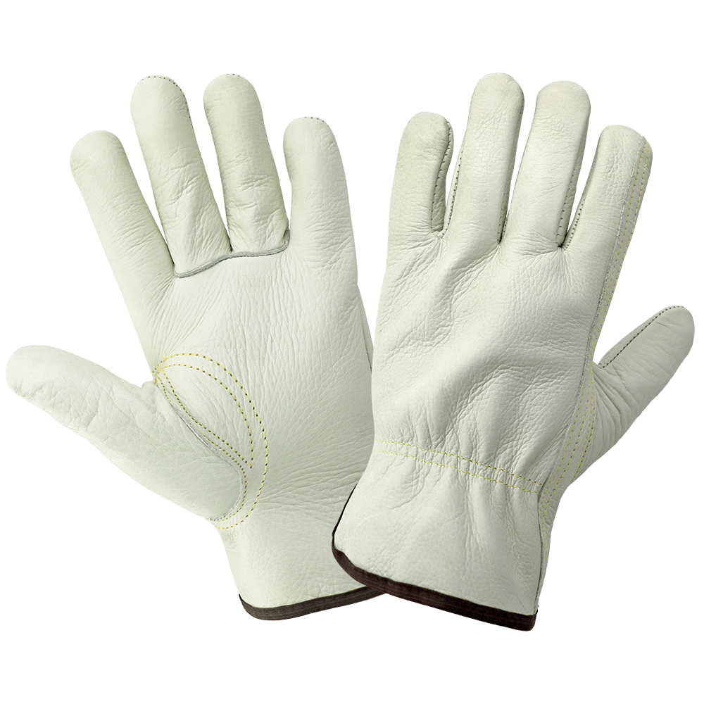 3200B-10 Standard-Grade Grain Cowhide Beige Drivers Gloves