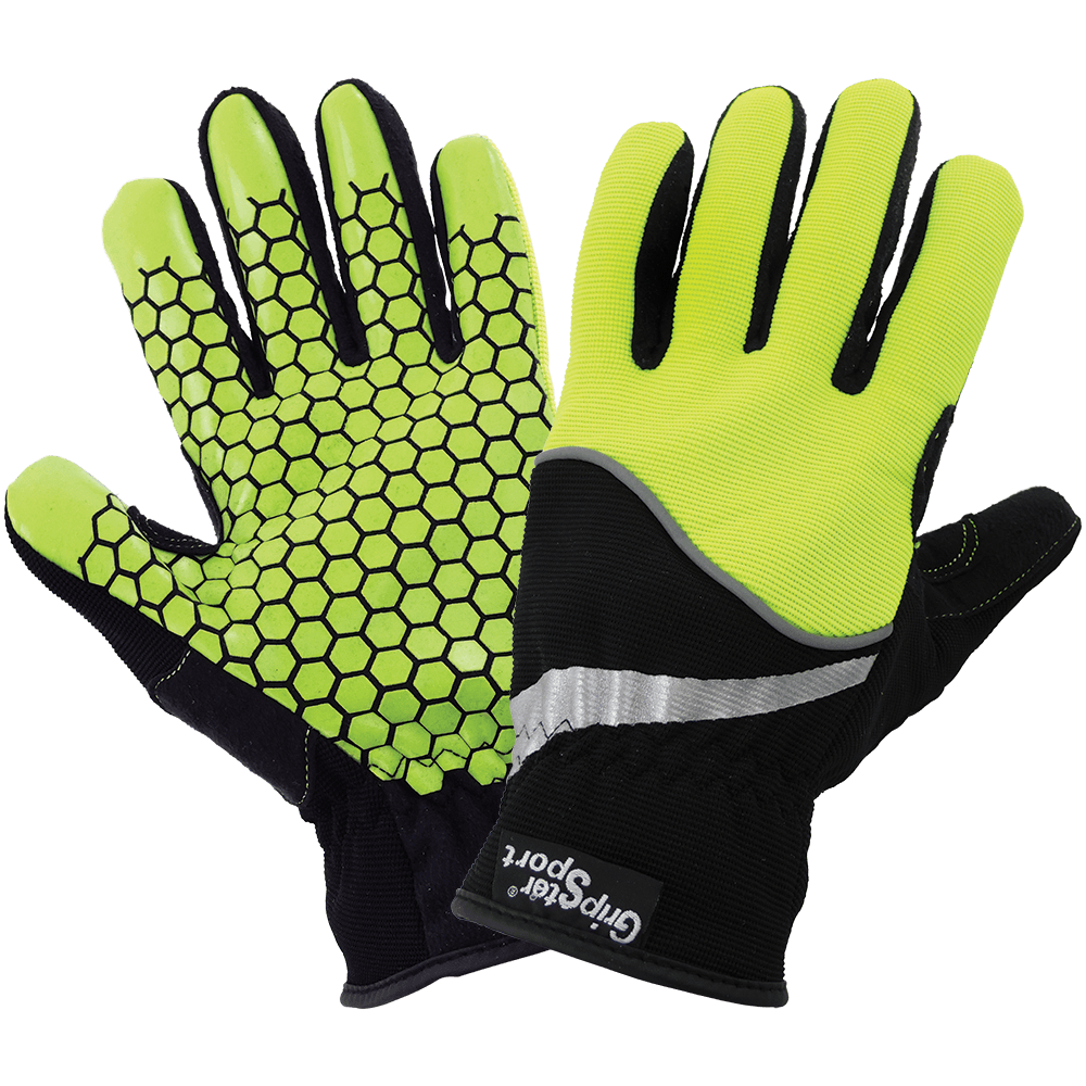 SG8600-10 PR.  Gripster® HV Yellow Mechanics Style Gloves