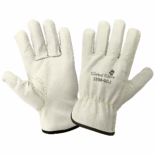 Premium-Grade Grain Cowhide Drivers Gloves with Keystone Thumb