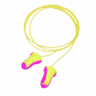 Laser Lite® Disposable Earplug, Foam, Magenta/Yellow, Corded