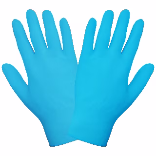 Nitrile, Powder-Free, Medical-Grade, Blue, 5-Mil, Textured Fingertips, 9.5-Inch Disposable