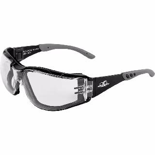 CG5 Clear PFT Matte Black Frame Convertible Safety Goggles