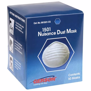 Nuisance Dust Mask, Half Facepiece, Dust/Non-Toxic Particles, One Size