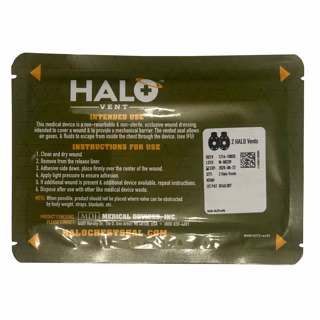 Halo Vent IFAK Chest Seal, 2 Per Package