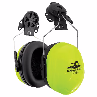 Bullhead Safety® Hearing Protection Premium High-Visibility Cap Mounted NRR 22 dB Earmuffs