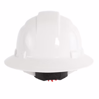 Unvented Full Brim Style Hard Hat With Six-Point Ratchet Suspension