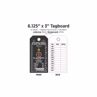 K Safety ID Fires Extinguisher Tag
