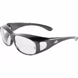 Over-the-Glass Clear Lens, Shiny Pearl Gray Frame Safety Glasses