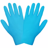 Nitrile, Powder-Free, Medical-Grade, Blue, 5-Mil, Textured Fingertips, 9.5-Inch Disposable