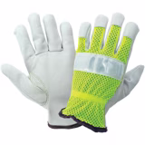 Mesh Back Premium Goatskin Leather Palm Drivers Style Gloves